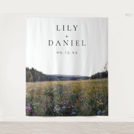 Tapiz Wildflowers Meadow Floral Wedding Photo Backdrop