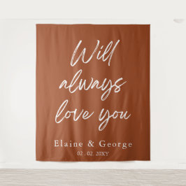 Tapiz Will Always Love You Boda Photo Prop Background
