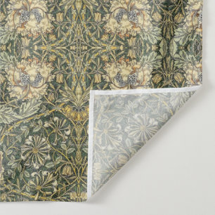 Tapiz William Morris Honeysuckle Golden Green Design