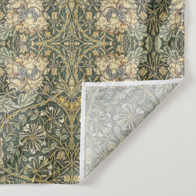 Tapiz William Morris Honeysuckle Golden Green Design (Detalle)