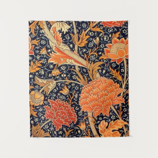 Tapiz William Morris Naranja Cray (Anverso)
