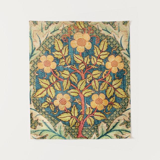 Tapiz William Morris Rosa Wreath  (Anverso)