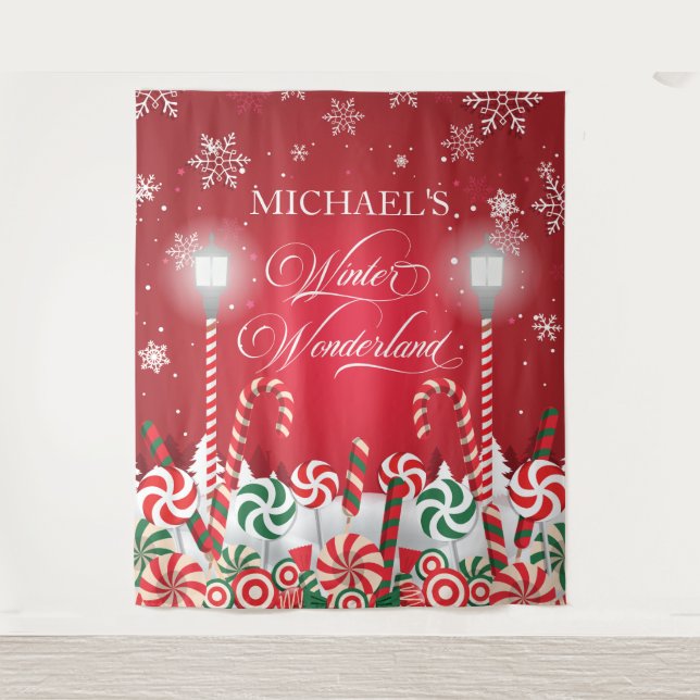 Tapiz Winter Wonderland holidays christmas banner (Anverso)