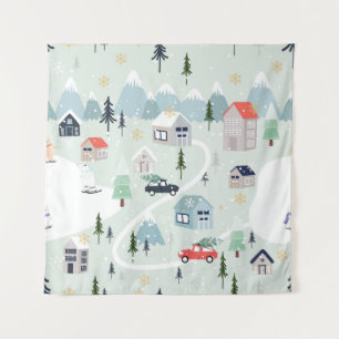 Tapiz Winter Wonderland: Navidades de oso polar