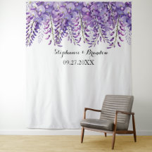Wisteria Morple Floral Boda Booth