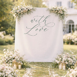 Tapiz With Love Wedding Photo Backdrop Banner
