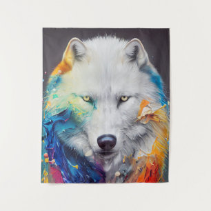Tapiz Wolf White wolf Animal Discovery Adventure Nature