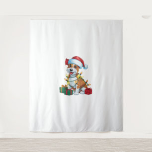 Tapiz Xmas Iluminando Santa Hat Cardigan Corgi Dog C