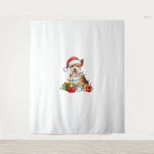Tapiz Xmas Iluminando Santa Hat Dandie Dinmont Terrier D