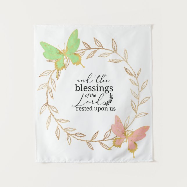 Tapiz Y las bendiciones del Señor descansaron sobre noso (Anverso)