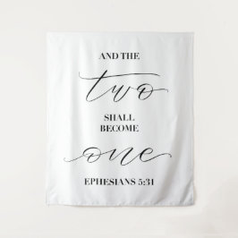 Tapiz y los dos llegarán a ser uno solo — boda