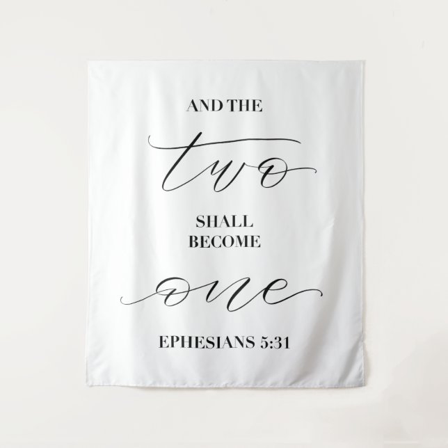 Tapiz y los dos llegarán a ser uno solo — bodas (Anverso)