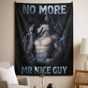 Tapiz Ya No Más Señor Buen Tipo Divertido Alpha Wolf Mem