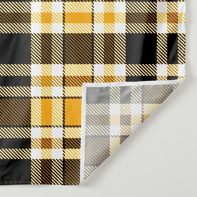 Tapiz Yellow Black White Flannel Tartan Pattern Design  (Subido por el creador)