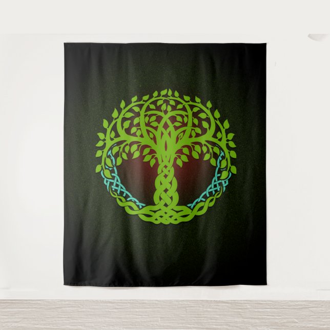 Tapiz Yggdrasil Viking árbol de la vida Edda Diseño Nórd (Anverso)