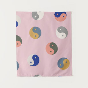 Tapiz Yin y yang sin fisuras, espiritual repetible