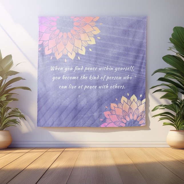 Tapiz Yoga Instructor Rose Gold Mandala Quotes (Subido por el creador)