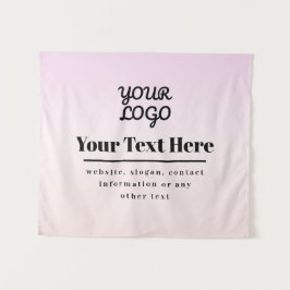 Tapiz Your Logo & Text | Pink & Peach Ombre