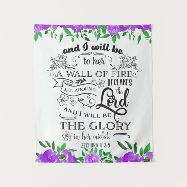 Tapiz Zacarías 2:5 (Anverso)