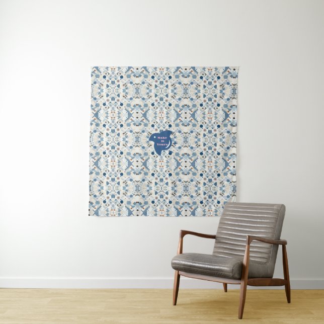 Tapiz ZEN：Soft Blue & White Serenity Customizable  (In situ)