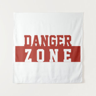 Tapiz Zona de peligro / minimalista moderno plano rojo b