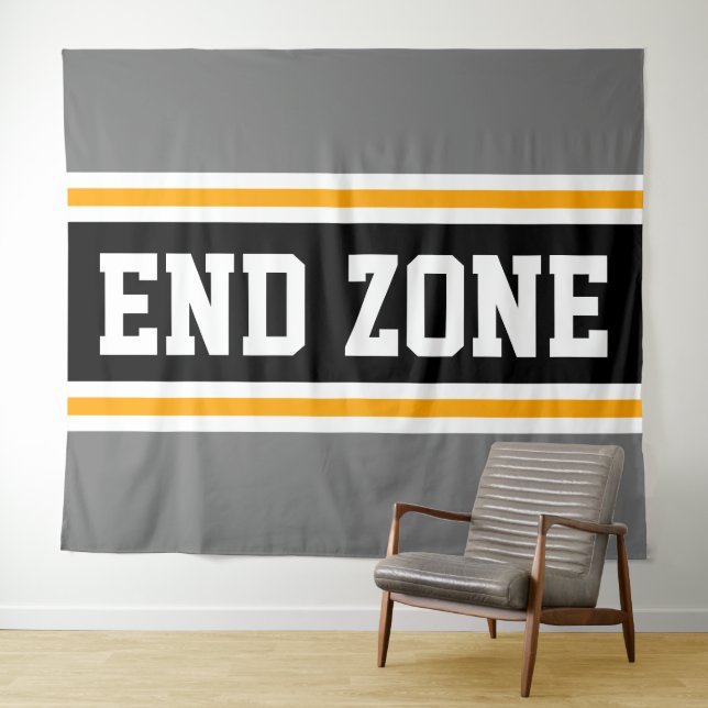 Tapiz ZONA FINAL Esportiva Negrita Bandas Amarillas Gris (In situ (horizontal))