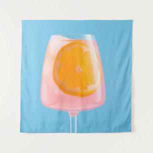 Tapiz Zumo de naranja en vaso transparente