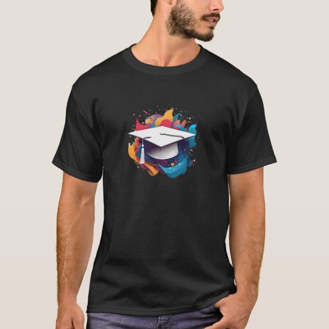 Tapón de graduación - Orgullosa camiseta de gradua (Anverso)