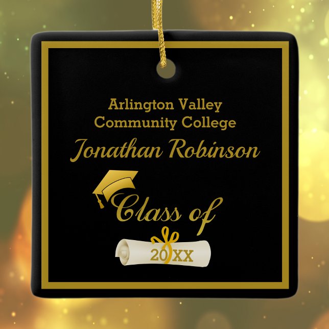 Tapón de gramo de oro y Diploma Ornamento cerámico (Subido por el creador)