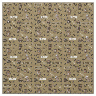 Tapones de café y tela de motivos artísticos