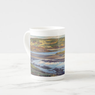 Tarde de Athabasca - taza de la porcelana de hueso