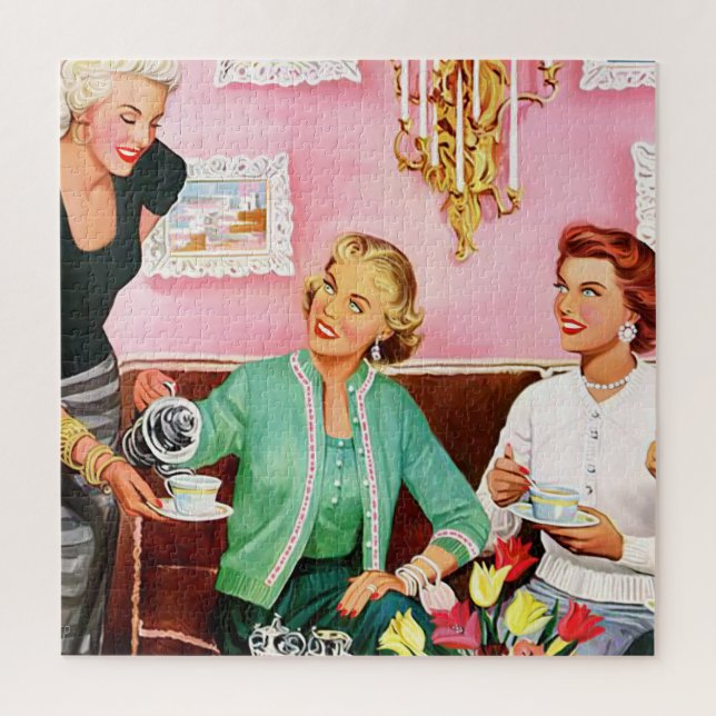 TARDE DE LOS AÑOS 50 TEA JIGSAW PUZZLE (Vertical)