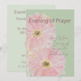 Tarde de Oración | Invitación plana de margarita G