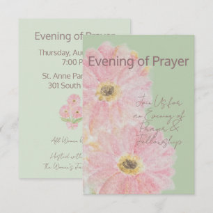 Tarde de Oración   Invitación plana de margarita G