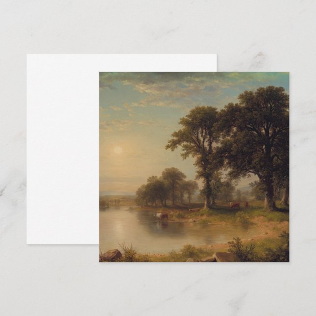 Tarde de verano (1865) - tarjeta plana (Anverso / Reverso)