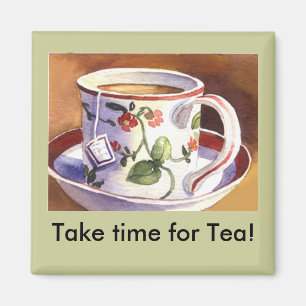 Tarde el tiempo para el imán del té