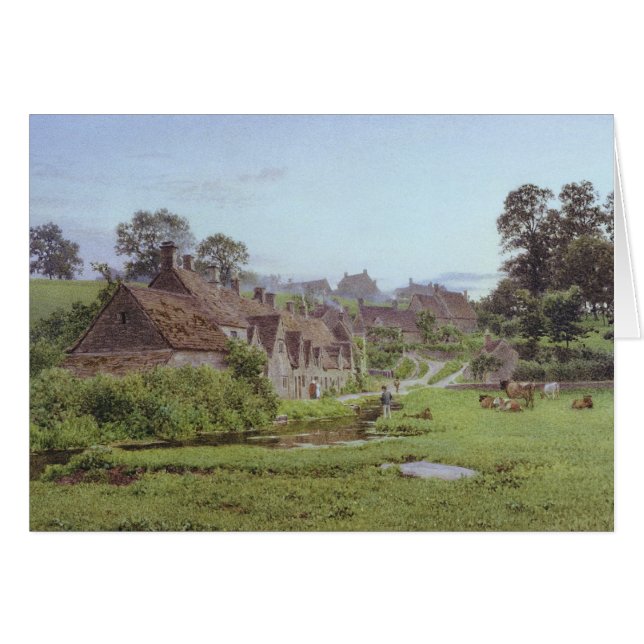 Tarde en la fila de Arlington, Bibury, (Anverso (Horizontal))