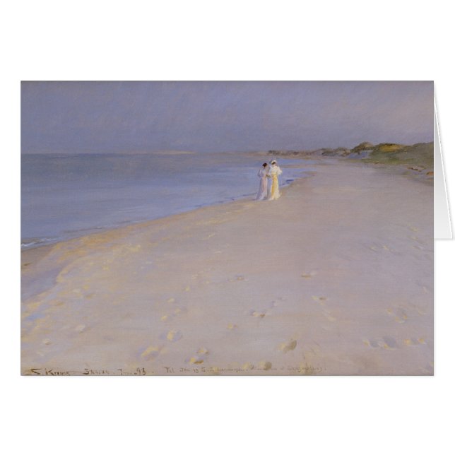Tarde en la playa del sur, Skagen, 1893 del verano (Anverso (Horizontal))