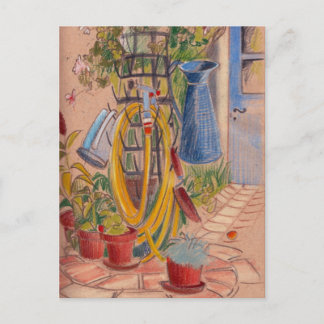 Tarde en una soleada postal en el jardín francés