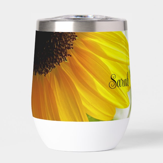 Tarde Tarde Tumbler Termal De Girasol (Frente)