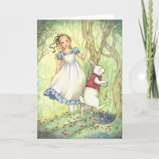 Tarde - Tarjeta de saludo Alice in Wonderland (Anverso)