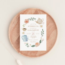Tarde Tea Baby Shower | Invitación presupuestaria