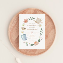 Tarde Tea Baby Shower | Invitación presupuestaria