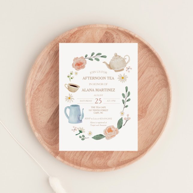 Tarde Tea Baby Shower | Invitación presupuestaria (Subido por el creador)