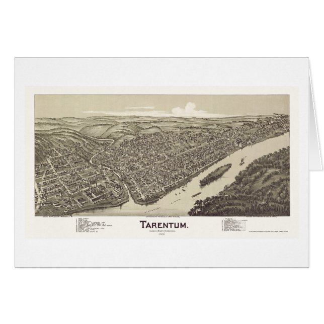 Tarentum, mapa panorámico del PA - 1901 (Anverso (Horizontal))