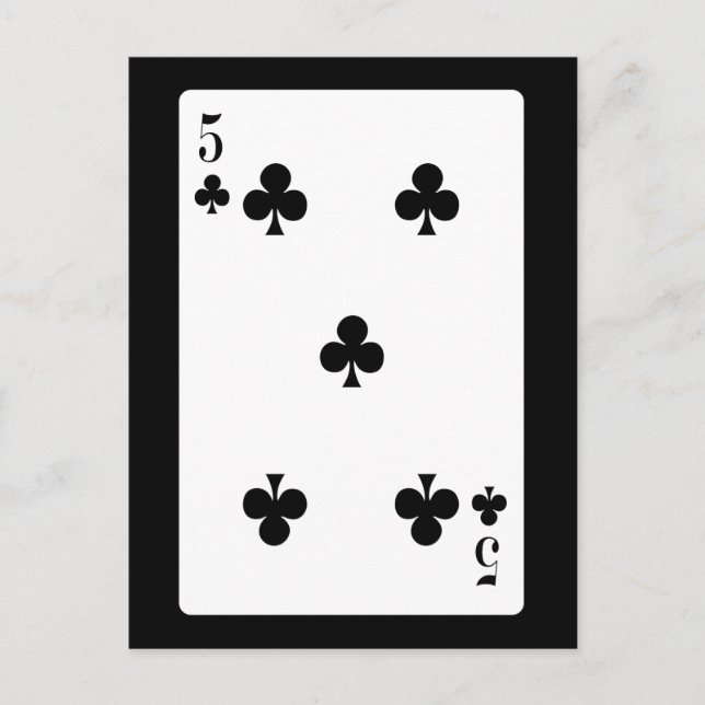 tarjeta815 TARJETAS CINCO CLUBS JUEGOS DE POKER DI (Anverso)