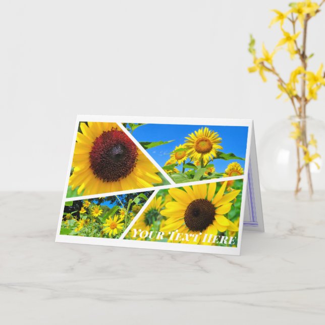 TARJETA ひまわり (flor amarilla)