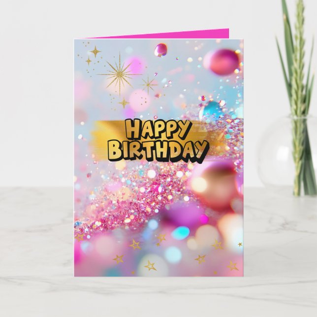 TARJETA カラフルかわいいY2Kハッピーバースデー♡ (Anverso)