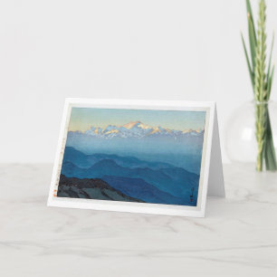 Tarjeta カ・ェ・ュ ジ ガ, Kangchenjunga, Yoshida, Woodcut