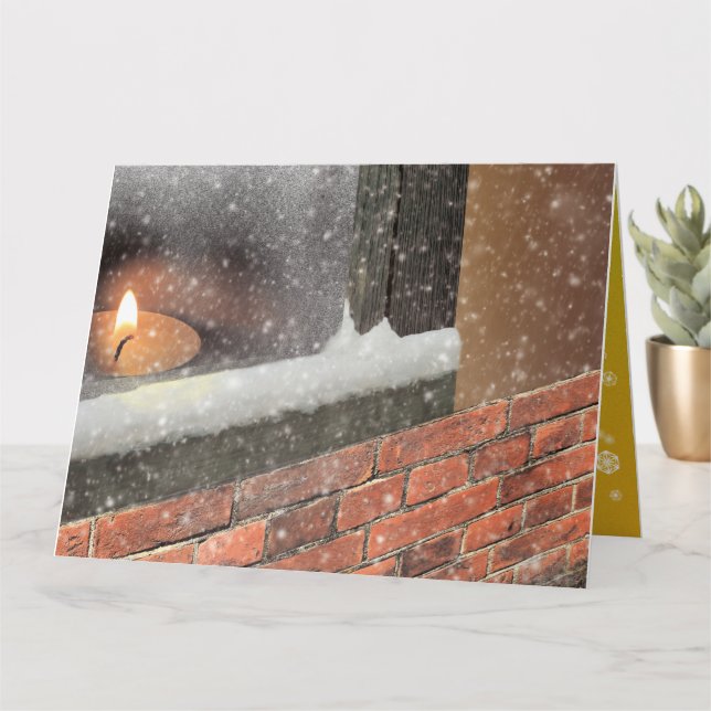 TARJETA クリスマスカード  (窓辺のキャンドル) (Planta pequeña)